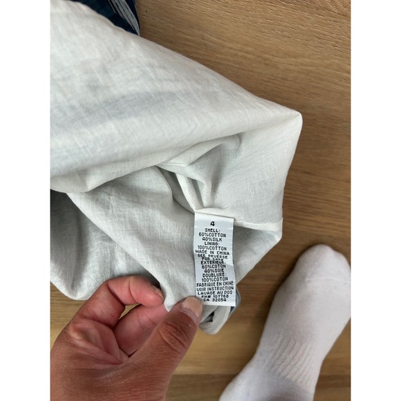 Anthropologie sine silk cotton blue watercolor ocean sea halter mini dress 4 - Picture 4 of 6